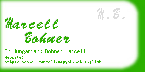 marcell bohner business card